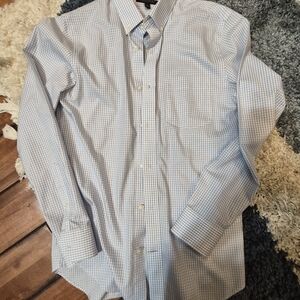 Banana Republic Light Blue Checkered Shirt